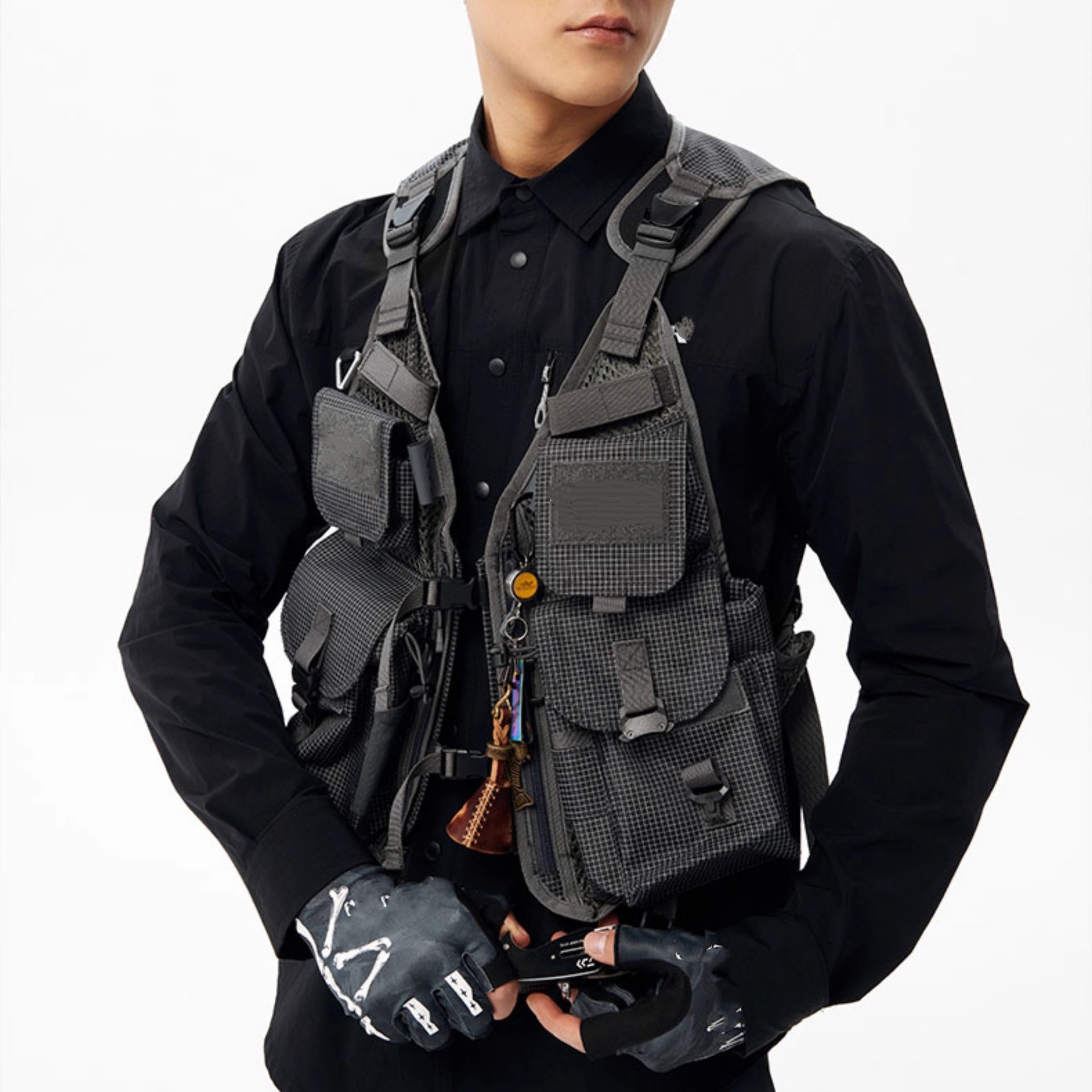 Fishing Kit Compact - 야외 전술 낚시 조끼 남성 여성
