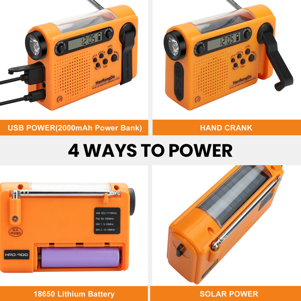 날씨 비상 라디오 AM/FM/SW 휴대용 태양열 핸드  - Solar Emergency Charger 리뷰 및 가격