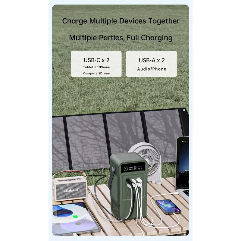 60000mAh 휴대용 파워스테이션 200W 태양광 발 - Solar Emergency Charger 리뷰 및 가격