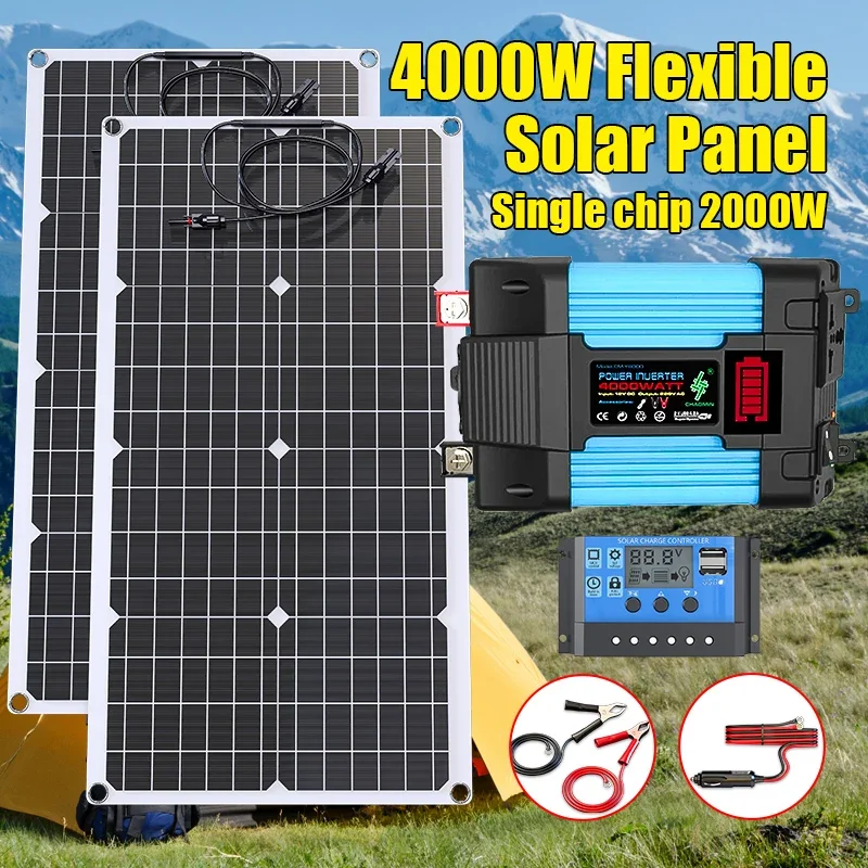 4000W 태양광 패널 키트 12V ~ 110V/220 - Solar Emergency Charger 리뷰 및 가격